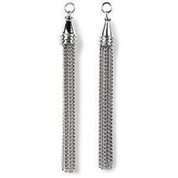 Dangle Charms - Styled By Tori Spelling - Silver Chain Tassels x 90mm