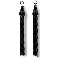 Dangle Charms - Styled By Tori Spelling - Black Chain Tassels x 90mm