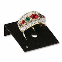 Ring Display Plastic Cards - Black Velvet Finish x 5