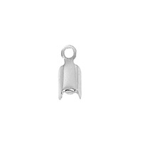 End Cap Connectors - Silver Plated 7mm x 20
