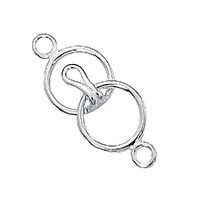 Clasp With Ring - Sterling Silver - Round
