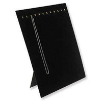 Necklace ~ Chain Display Stand With Easel - Black Velvet - 304mm x 381mm