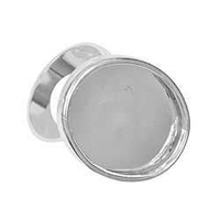 Adjustable Ring Shank With Bezel Setting - Oval - Silver Plated 25x18mm