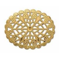 Vintage Filigree Oval Connector - Gold Plated 45x35mm