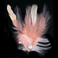 Feather Corsage Fascinator with Clip Pin and Diamante Embellishment