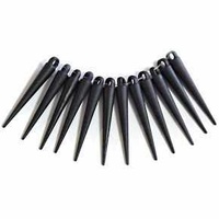Metal Accent - Dangle Drops - Black Spike Beads x 11 Piece Set