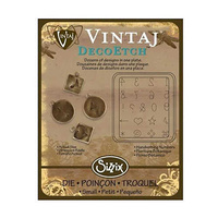 Sizzix Vintaj Deco Etch Die - Handwriting Numbers