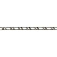 Figaro Chain Link - Antique Silver 4mm - Per Foot (30cm)