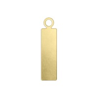 Metal Stamping Blank - 24ga Brass Rectangle with Ring