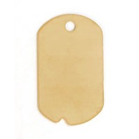 Metal Stamping Blank 24ga Brass Dog Tag With Hole