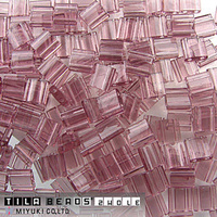 Tila Beads - Miyuki Two Hole Flat Square - Smoky Amethyst 5mm x 7.2Grams