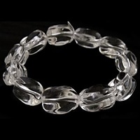 Transparent Candy Twist Vintage Lucite Bead 19x14mm