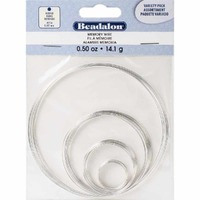 Beadalon Memory Wire - Silver Plated Round - 4 Assorted Sizes