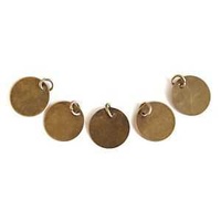 Antique Bronze Coin Charms With Jump Ring - 12mm x 20 Pieces