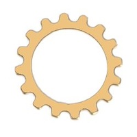 Metal Stamping Blank - 24ga Brass Gear Open x 19mm