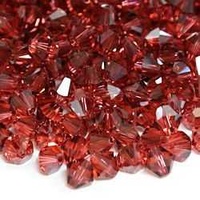 Swarovski Crystal Bicone Beads - Padparadscha Satin 6mm x 10