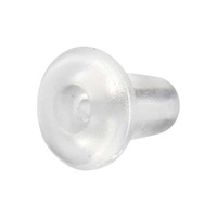 Earring Back Stoppers Ear Nuts - Soft Rubber Clear x 10 Pairs