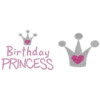 Glitter Iron-On Transfer - Uptown Baby - Birthday Princess