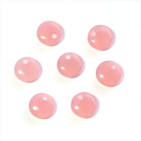 Czech Glass Lentil Beads - Milky Pink 6mm x 20