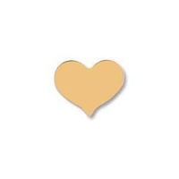 Metal Stamping Blank - 24ga Brass Heart 8x10mm Factory Seconds