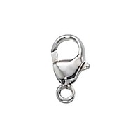 Lobster Claw Clasp With Solid Ring - Silver Filled x 9mm