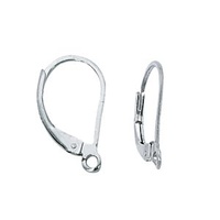 Leverback Earrings - With Open Ring - Silver Filled x 1 Pair