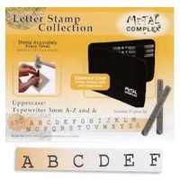 Metal Complex Alphabet Letter Metal Punch Stamp Set With Storage Pouch - Typewriter Upper Case x 3mm