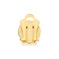 Clip-On Earrings With Disc - Gold Plated x 10mm - 1 Pair