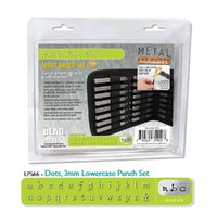 Alphabet Letter Metal Stamp Set - Dots Lowercase x 3mm