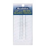 Beadalon Big Eye Beading Needles - Pack of 4 x 4.5"