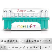 Impressart Alphabet Letter Metal Punch Stamp Set - Juniper Lower Case x 3mm