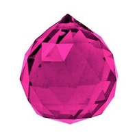 Crystal Sphere - Fuchsia x 20mm *Factory Seconds*