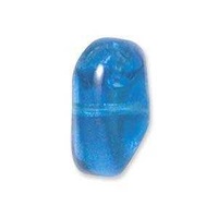 Czech Glass Rock Nugget Beads - Aqua 18mm x 10 Beads