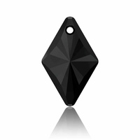 Swarovski Crystal Rhombus Pendant - Jet x 19mm