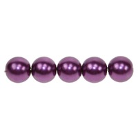 Glass Pearl Beads - Purple 4mm x 20