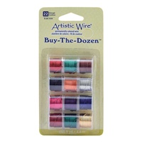Artistic Wire - Permantley Coloured 22Ga - Pack Of 12 Assorted Colours