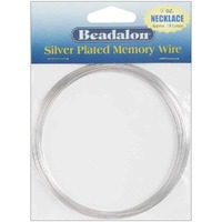 Beadalon Round Memory Wire - Necklace - Silver Plated x 18 Loops