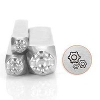 Impressart Metal Design Stamps ~ Gears Pack x 4mm, 6mm and 9.5mm