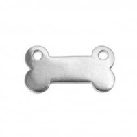 Metal Stamping Blank - 16ga Soft Strike Pewter Dog Bone - 1-1/8" x 1/2"
