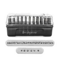 ImpressArt Signature Letter Metal Stamp Set - Bridgette Uppercase x 3mm