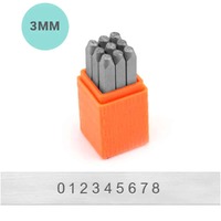 Impressart Number Metal Punch Stamp Set - Basic Sans Serif x 3mm