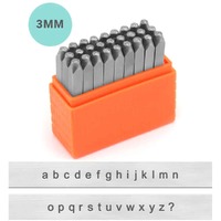 Impressart Alphabet Letter Metal Punch Stamp Set - Basic Sans Serif Lower Case x 3mm