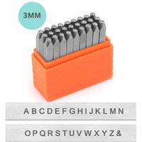 Impressart Alphabet Letter Metal Punch Stamp Set - Basic Sans Serif Upper Case x 3mm