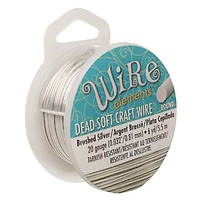 Craft Wire Beadsmith Pro Quality Non Tarnish - Brushed Silver x 20Ga