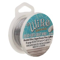 Craft Wire - Beadsmith Pro Quality Non Tarnish - Brushed Silver x 26Ga