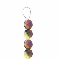 Czech Glass Round Fire Polished Beads - Matt Cali Violet 8mm x 20
