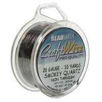Craft Wire - Beadsmith Pro Quality Non Tarnish - Smokey Quartz x 18ga