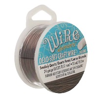 Craft Wire - Beadsmith Pro Quality Non Tarnish - Smokey Quartz x 24ga