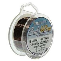 Craft Wire - Beadsmith Pro Quality Non Tarnish - Smokey Quartz x 28ga