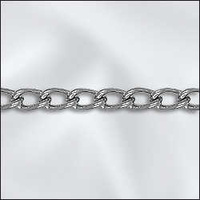 Oval Curb Chain Link - Stainless Steel 6.2mm - Per Foot (30cm)